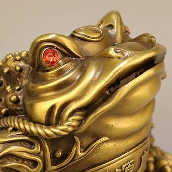 Amazon.com: ZHONNA 金蟾珠寶三腿青蛙雕像中國桌飾風水金錢青蛙